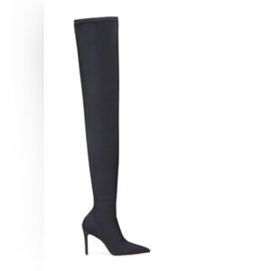 Stuart Weitzman Ultra Stuart black stretch OTK Boots 6